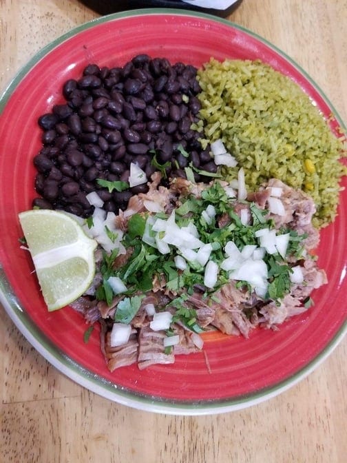 Carnitas Plate.